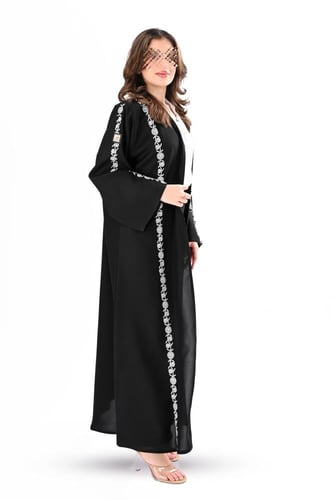 عباية كريب بكلفه ابيض ناعمة