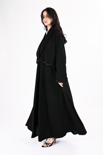 عباية ملكي شك يدوي اسود