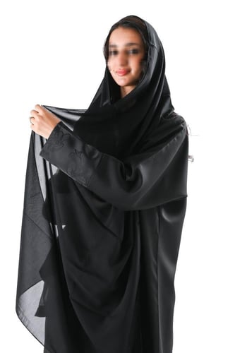 عباية كريب مع جكار