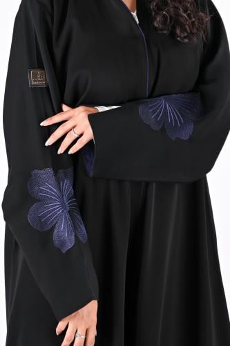 عباية انترنت بتطريز كحلي