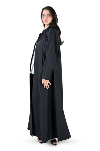 عباية كريب بليزر مبطن اسود