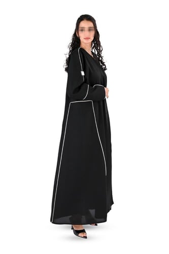 عباية كلوش بقيطان ابيض