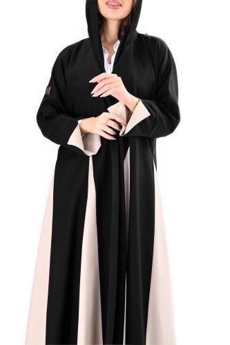 عباية كلوش بقماش بيج