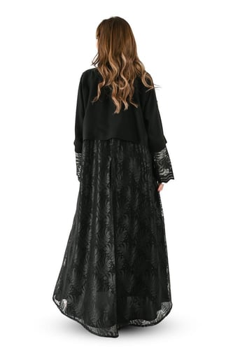 عباية الندى كلوش بدنتيل