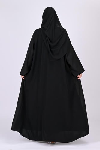 عباية كلوش بتطريز اسود