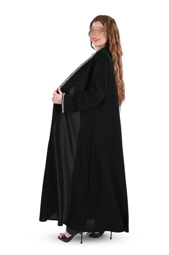 عباية ملكي كلوش شك يدوي فضي