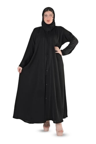 عباية بلاك بيري بقيطان أسود وكم صغير