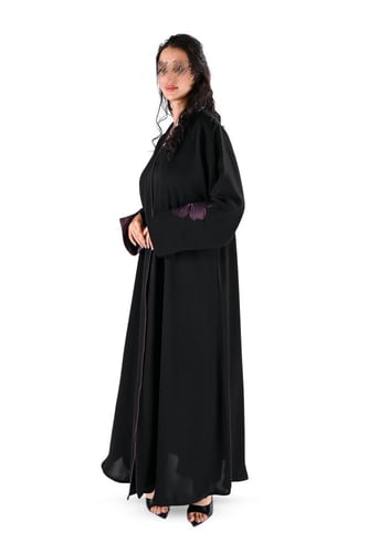 عباية انترنت بتطريز موف