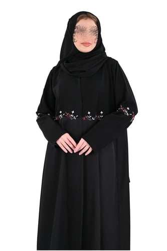 عباية بتطريز شك يدوي