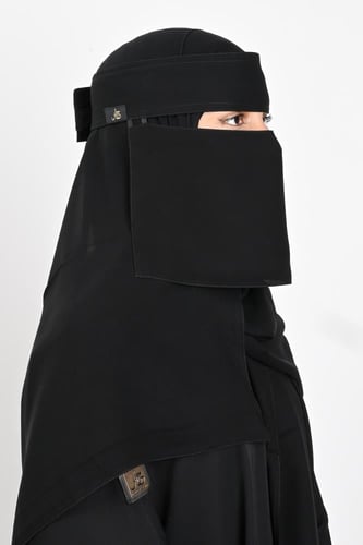 نقاب حرائر مطاطين لصق