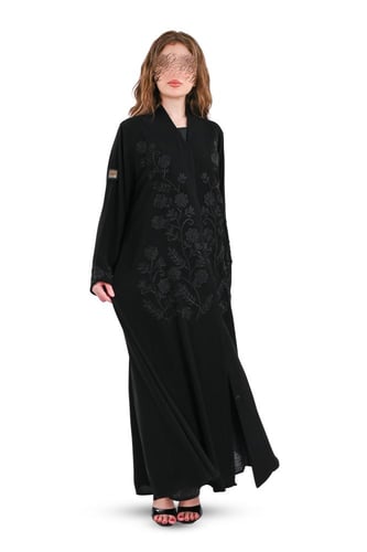 عباية ملكي كلوش بتطريز وشك يدوي