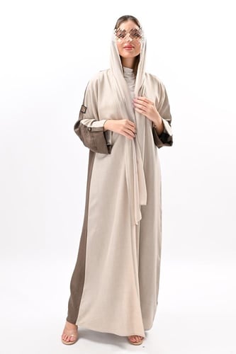 عباية كريب بلونين