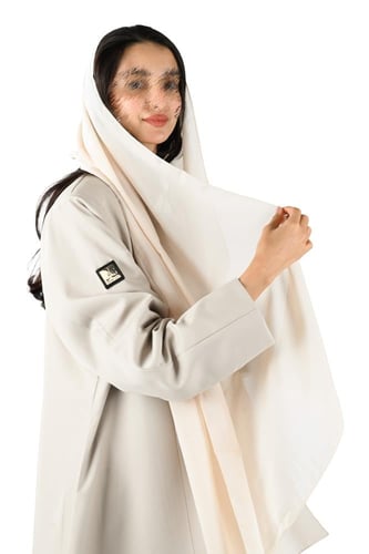 عباية كريب بليزر مبطن بيج