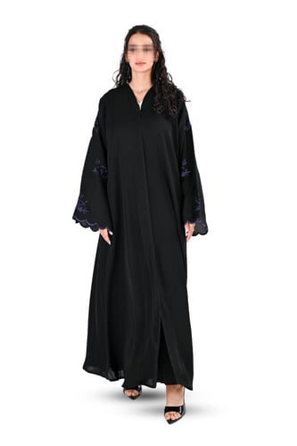 عباية انترنت بتطريز كحلي