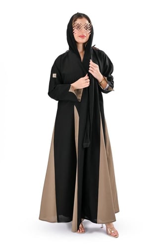 عباية كلوش بقماش بني