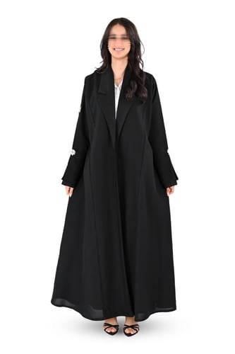 عباية كريب بتحديد اسود