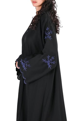 عباية انترنت بتطريز كحلي