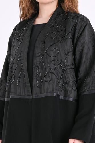 عباية نص كلوش بجكار وشك يدوي