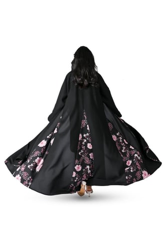 عباية كريب كلوش بقماش شيفون