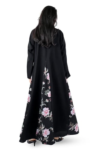 عباية كريب كلوش بقماش شيفوان