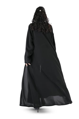 عباية انترنت بتطريز اسود