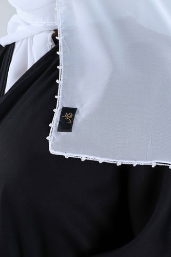 طرحة ليزر بتطريز يدوي