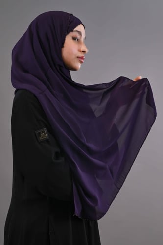 طرحة ليزر بتطريز يدوي