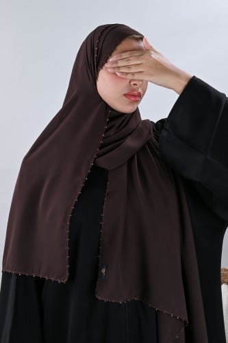 طرحة ليزر بتطريز يدوي