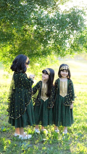 فستان شعبي بقماش كشميري