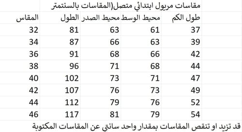 مريول ابتدائي متصل موديل 4