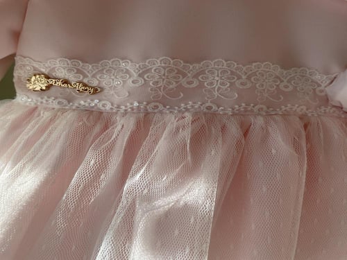 فستان وردي كول مع طوق