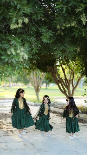 فستان شعبي بقماش كشميري