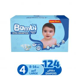 بوكس بامبي حفاضات مقاس 4