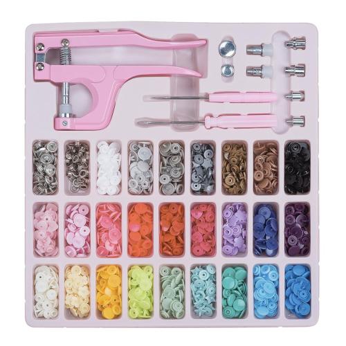 طقم مكبس ازرار طقطق مع مجموعة من الازرار بلاستيكية...