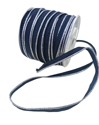 كلفه قيطان طرف لماع لون فضي على اسود