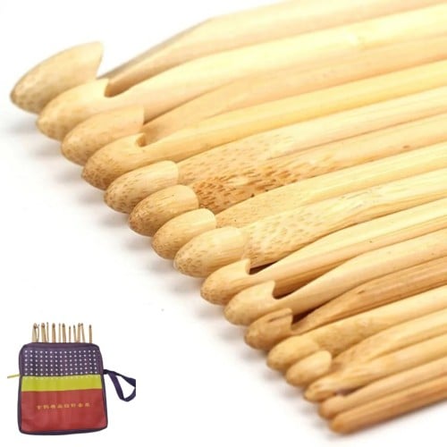 طقم سنارات كروشيه خشبية