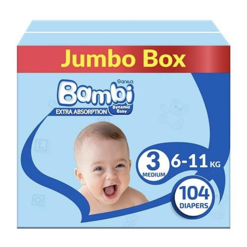بامبي مقاس ( 3 ) صندوق جامبو العدد 104