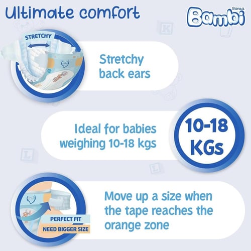 بامبي مقاس ( +4 ) صندوق جامبو العدد 88