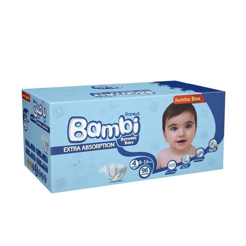 بامبي مقاس ( 4 ) صندوق جامبو العدد 96