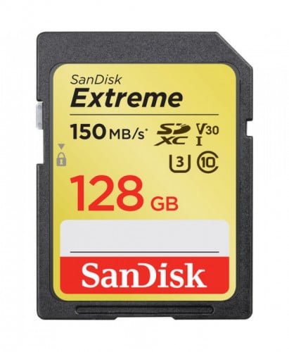 SanDisk 128GB Extreme UHS-I SDXC Memory Card 150mb