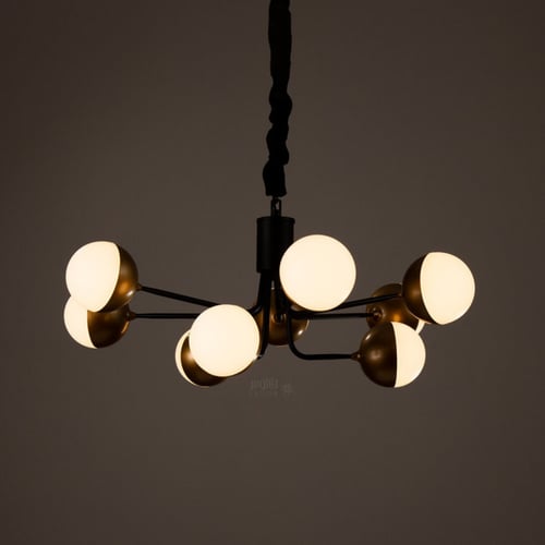 ثريا لمبات ليد كرات ذهبي