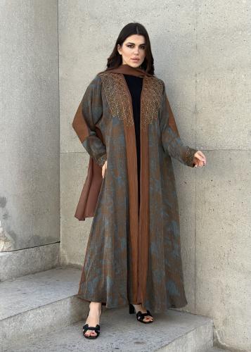 Cinnamon Shimmer Abaya