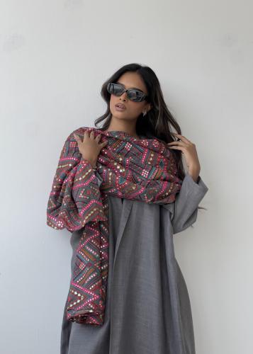 Pure ash abaya