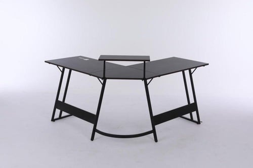 طاولة زاوية مكتبية وقيمنق على شكل حرف L بسطح كاربو...