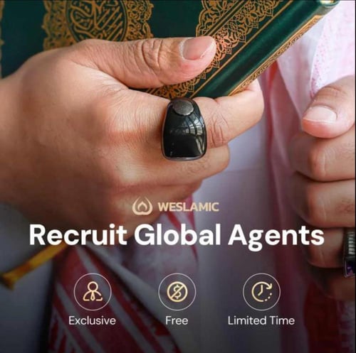 خاتم التسبيح الاسلامي عمر البطارية حتى 15 يوما