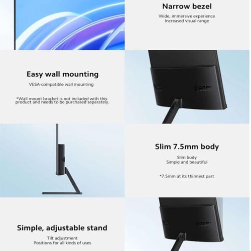 شاشة عرض شاومي A27i بدقة Full HD 1920x1080 بمعدل 1...