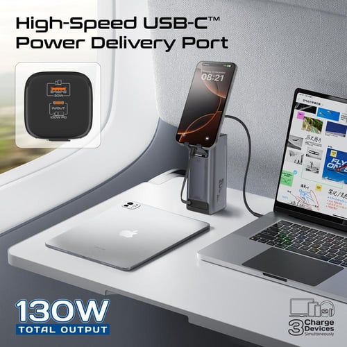بروميت باور بانك 20000mAh شحن سريع 130 واط USB-C P...