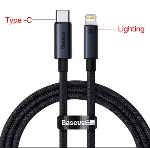 3 كيابل من بيسوس بطول 1 متر من تايب سي الى ايفون