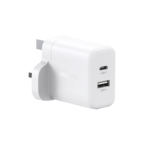 شاحن جداري يوجرين بمنفذ USB-C ومنفذ USB وبقوة 20 و...