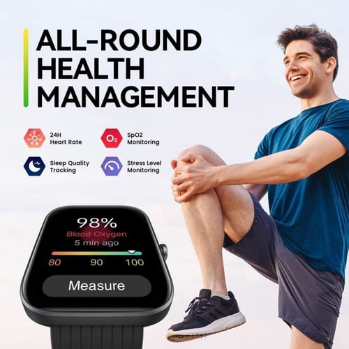 ساعة ذكية أمازفيت بيب 3 برو - أسود